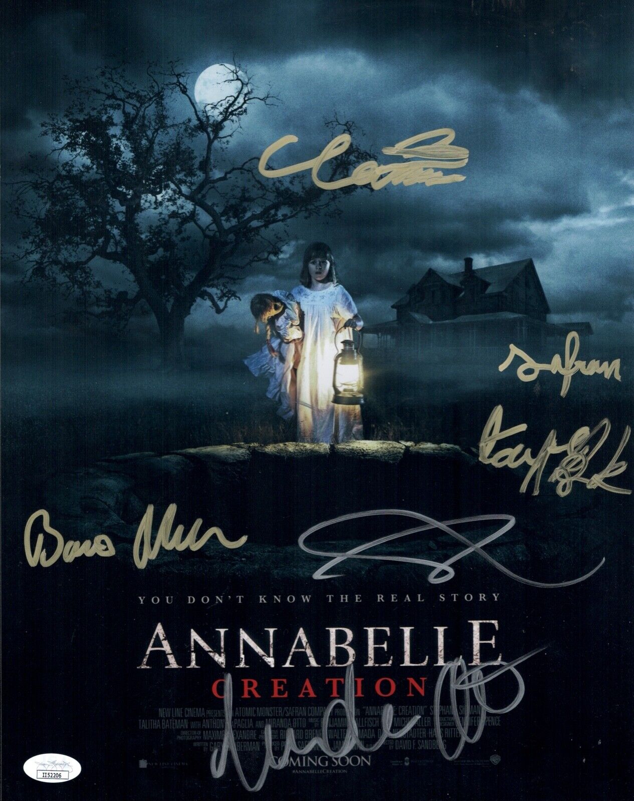 ANNABELLE CREATION Cast X6 Signed 11X14 Photo Poster painting In Person Autograph JSA COA Cert