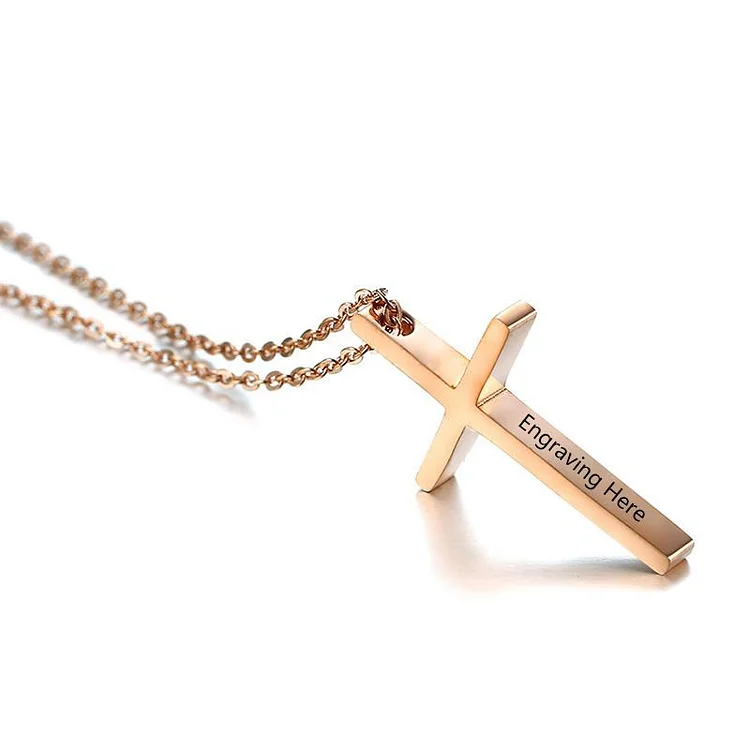 Confirmation Gift Cross Pendant Necklace For Women Men Engraved Name Personalized Necklace