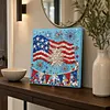 DIY Pre-Framed US Flag Button Art Canvas Kit