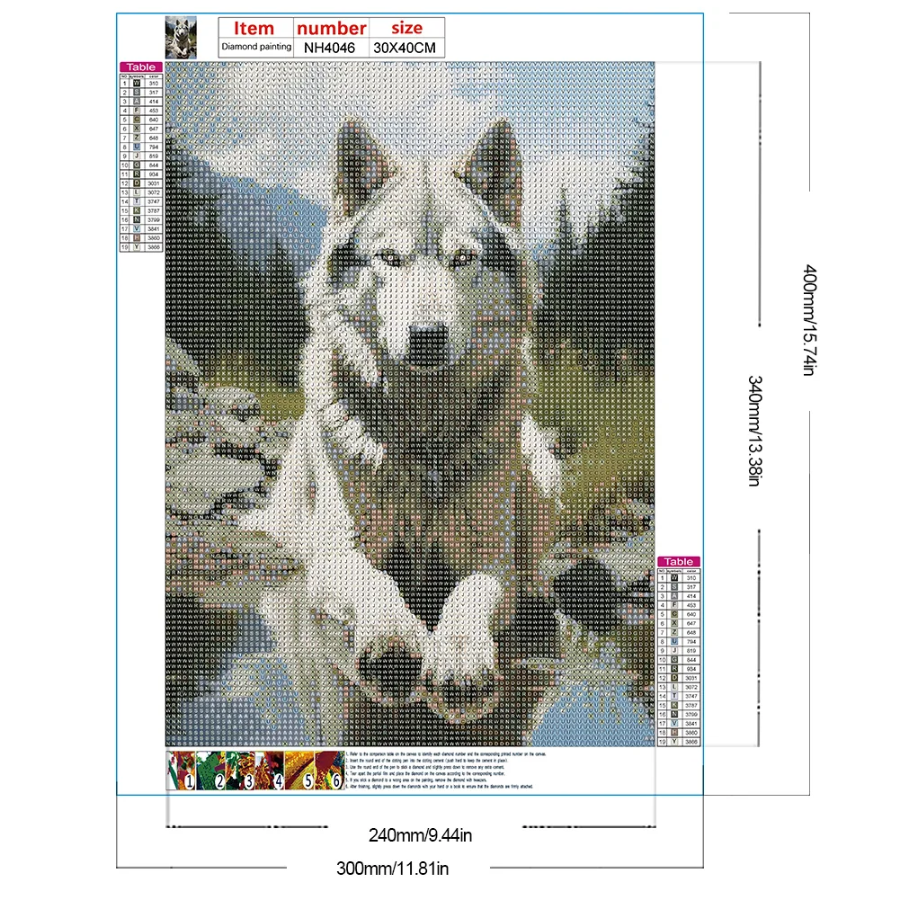 Diamond Painting - Full Round Drill - Wolf(Canvas|30*40cm)