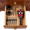 Countersink Drill Bits Set 5PCS Two-Flute Alloy Tapered Bits Wood Countersink Bit Set W/ Adjustable Depth Stop Collar & Wrench for Woodworking Plywood & MDF DIY