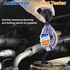 Antifreeze Coolant Tester, Coolant Test Strips, &deg;C and &deg;F Display Dial Type Antifreeze Tester Automotive, 6/12/24V Car Battery Liquid Densitometer for Ethylene Glycol Coolant