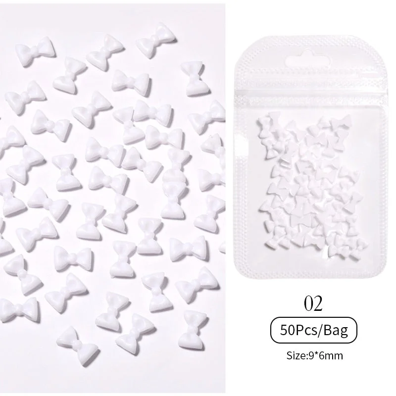 48pcs Mixed Size Aurora Little Bear Nail Art Accessories Resin Kawaii Bear Stereo FlatBack 3D Fashion Fingernail DIY Decoration-Nail Inspo