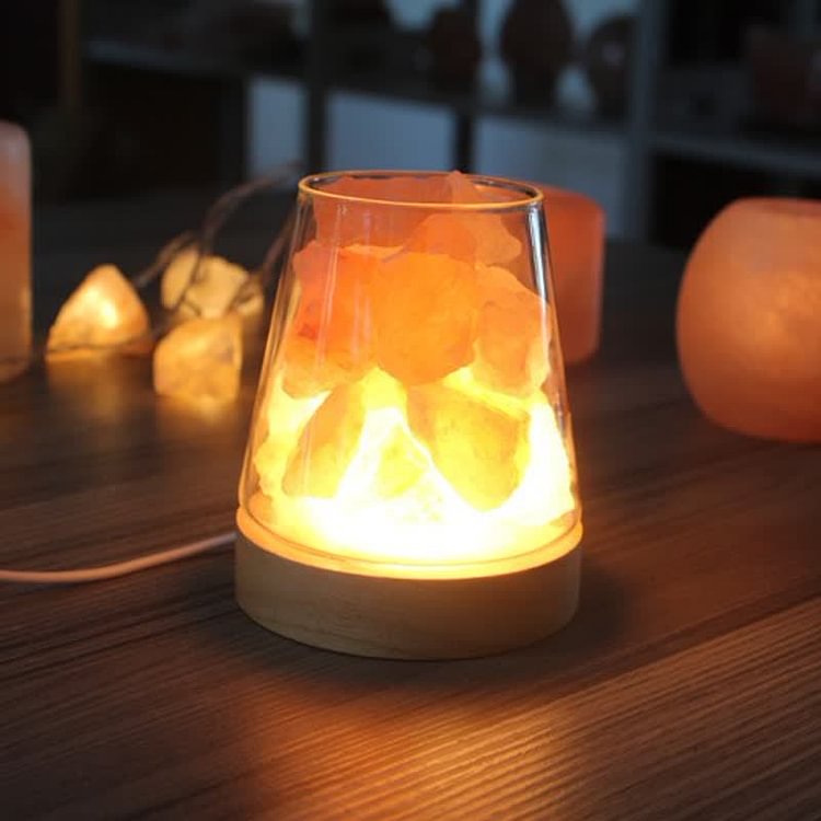 Goblet of Fire Shape Crystal Or Himalayan Pink Salt Lamp
