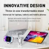 3-in-1 Aluminum Alloy Foldable Portable Stand for Phone, Tablet, and Laptop