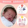 [Heartbeat Doll]17'' Handmade Real Lifelike Heida Sleeping Reborn Baby Doll Girl with Hand-rooted Black Hair - RBBI-Myrebornbabydoll&reg; Myrebornbabydoll&reg;