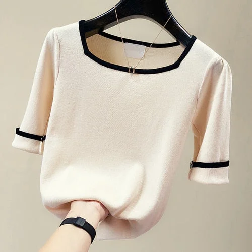 Fashion Short Sleeve Women Tops and Blouses Solid Elegant Chiffon Shirt Blusas Mujer De Moda 2020 Casual Women Clothing 9592