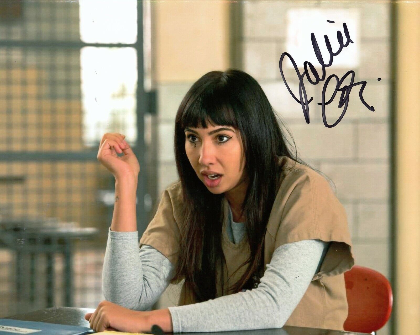 JACKIE CRUZ signed (ORANGE IS THE NEW BLACK) 8X10 Marisol Flaca Gonzales COA #4