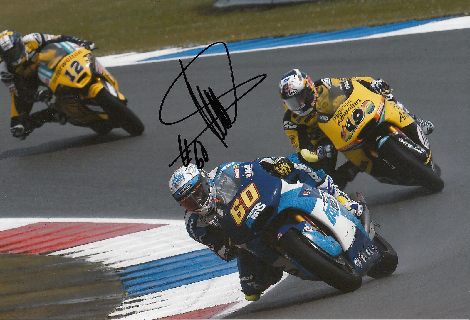 Julian Simon Hand Signed Italtrans Kalex 12x8 Photo Poster painting 2014 Moto2.