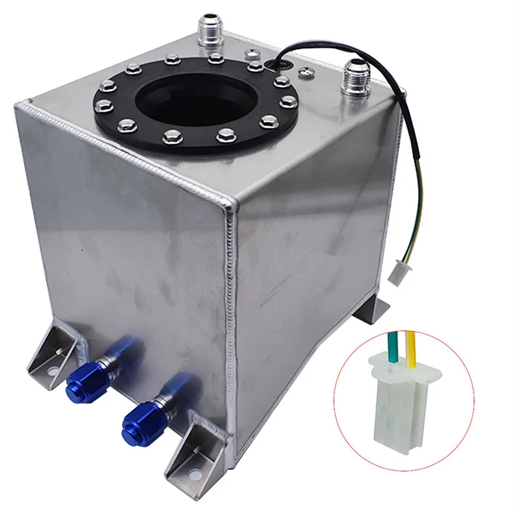 Silscvtt 2.5 Gallon Fuel Cell Tank 10L Street/Drift/Strip Racing Drift W/Level Sender Silver
