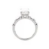 14K White Gold 3.5ct Radiant Cut Lab Diamond Hidden Halo Ring