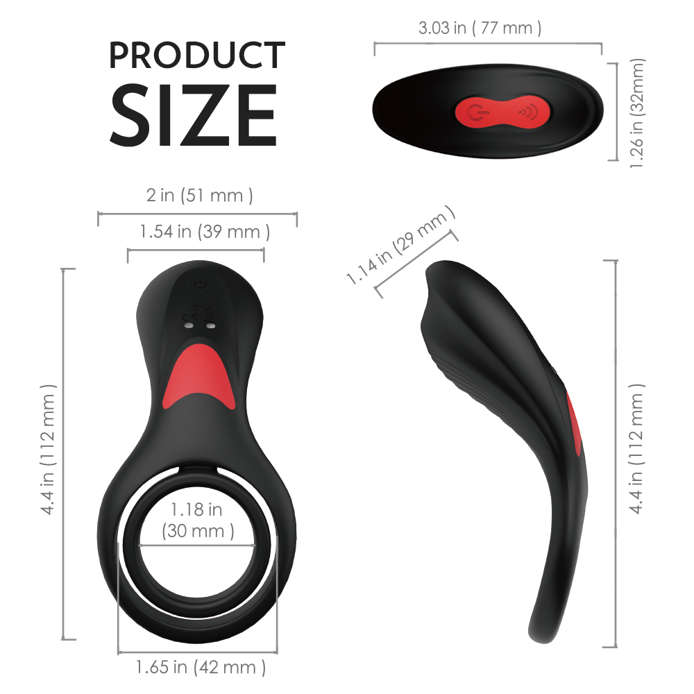 S151 Reusable ring vibrator, silicone penis ring to delay