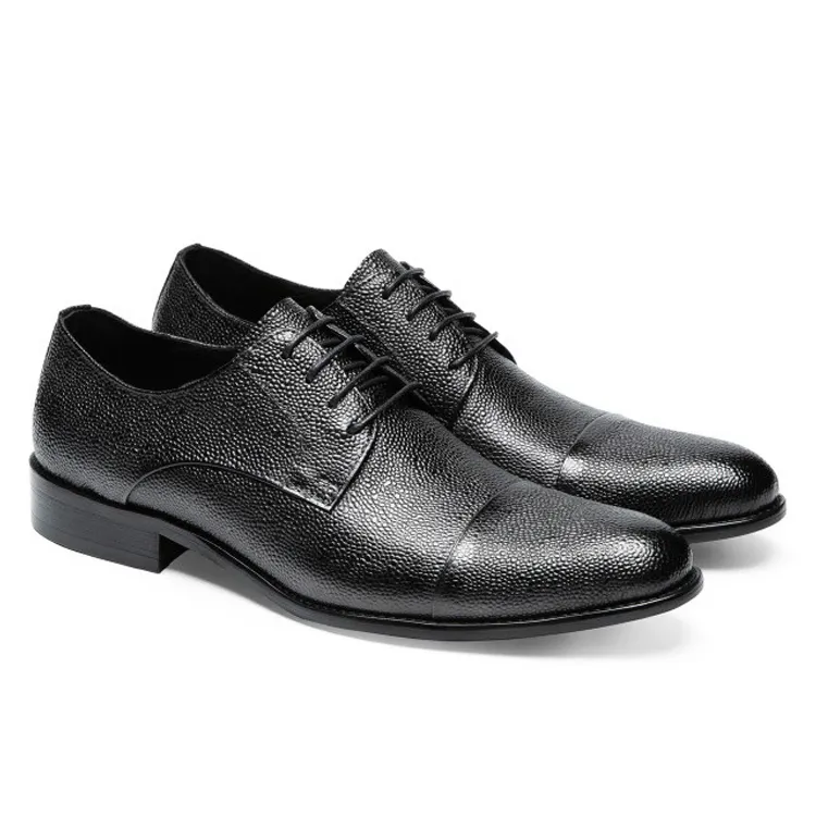 Gentleman's Oxford Shoes Classic Lace Up Formal Shoes Business Lather Shoes-vocosishoes