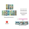 12 pi&egrave;ces de p&ecirc;che DIY kits sp&eacute;ciaux de marque-pages en forme de diamant avec des pompons kits d&rsquo;art en diamant et signets en strass kits de marque-pages pour adultes lisant des cadeaux pour les amoureux des livres