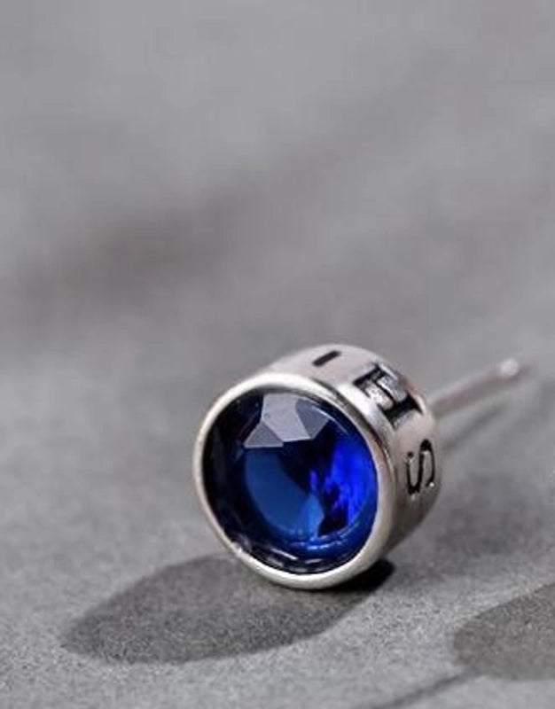 1 Piece Minimalist Geometric Plating Inlay Copper Stone Ear Studs