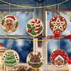 6pcs/set DIY Diamond Special Shape Pearl Art Hanging Wooden Christmas Tree Ornament Kit