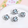 Lovely Chessboard Flower Dice Square Acrylic Beads DIY Jewelry