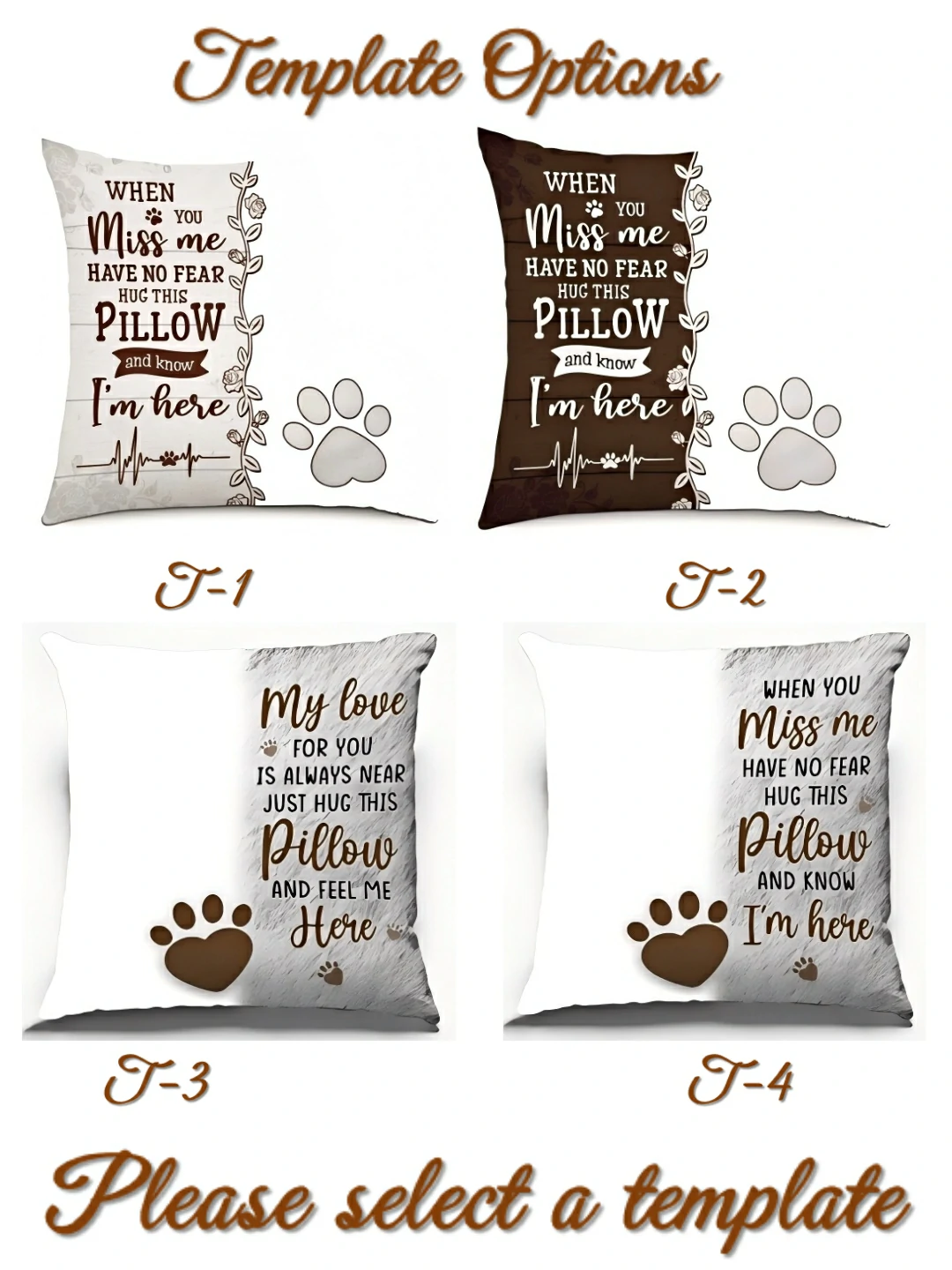 Lookipet custom Personalization pet pillow