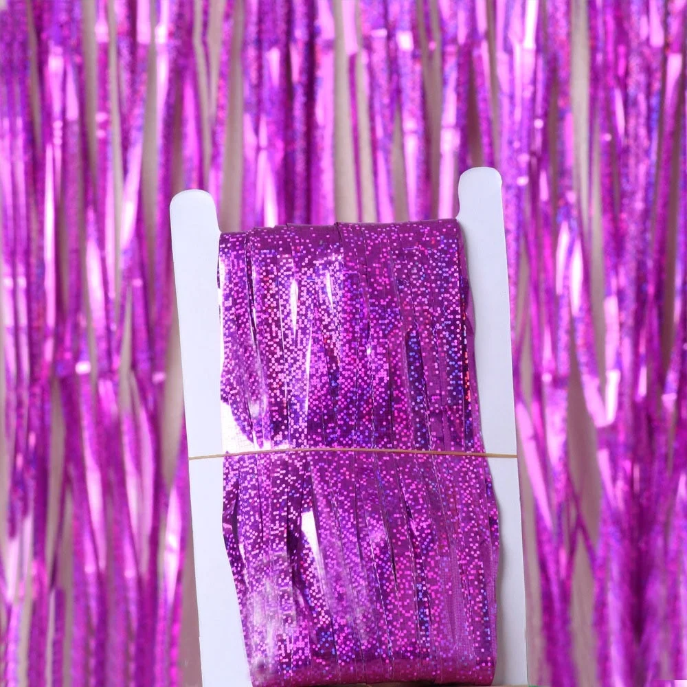 Hot Sale Party Backdrop Curtain Metallic Foil Fringe Shimmer Backdrop Birthday Wedding Party Wall Decoration Photo Zone Backdrop