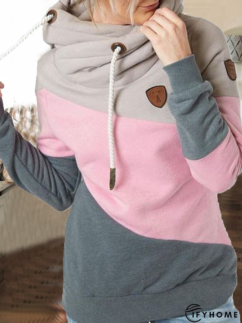 Hooded Color Block Regular Fit Hoodies & Sweatshirt | IFYHOME