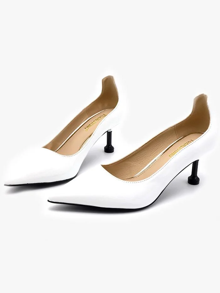 Color matching sexy pointed stiletto heel pump heel high heels