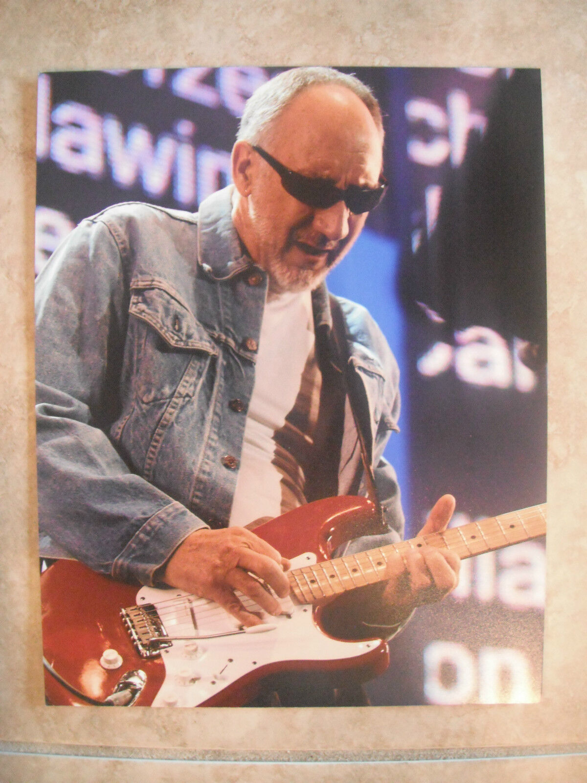 Pete Townshend The Who Live Music Color 11x14 Promo Photo Poster painting #2