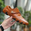 Gioiacombo&trade; Scarpe da uomo casual in pelle con bottoni nuovi primaverili ed estivi