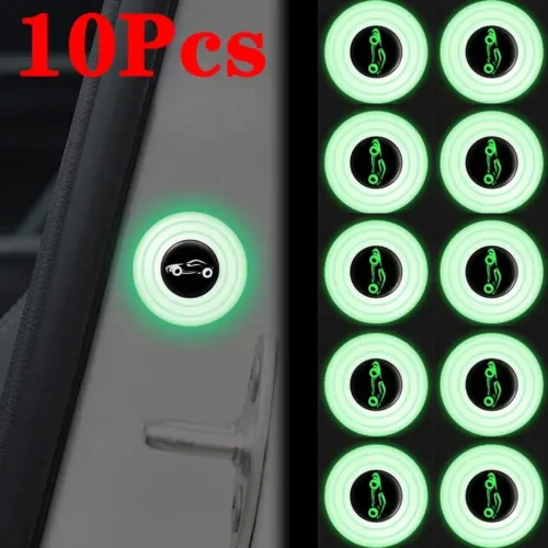 Dronehint 10pcs Car Door Anti-Shock Silicone Pad Shock-Absorbing Gasket Luminous Car Parts (For: Land Rover) Parts