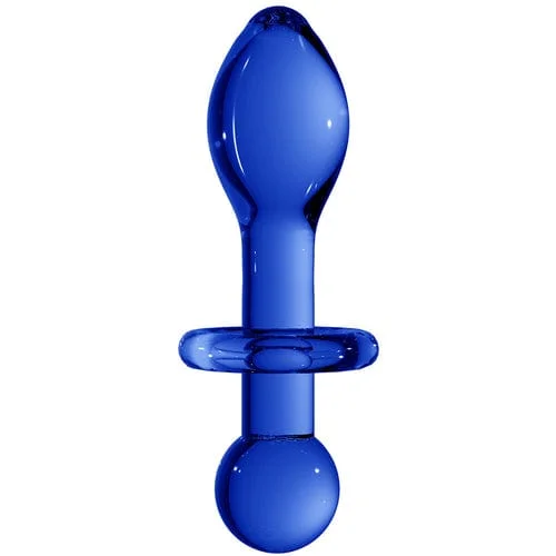 pornhint Pornhint Chrystalino Rocker Glass Butt Plug in Blue