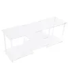 [US Local Warehouse] 55 Inch Acrylic TV Stand for TVs Up To 60 Inch TV Media Console Table with Open Storage Shelves Entertainment Center for Living Room Bedroom Gaming Room