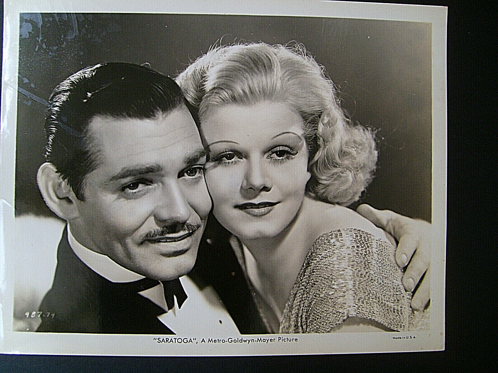 JEAN HARLOW,CLARK GABLE (SARATOGA) RARE 1937 VINTAGE MGM PUBLICITY Photo Poster painting