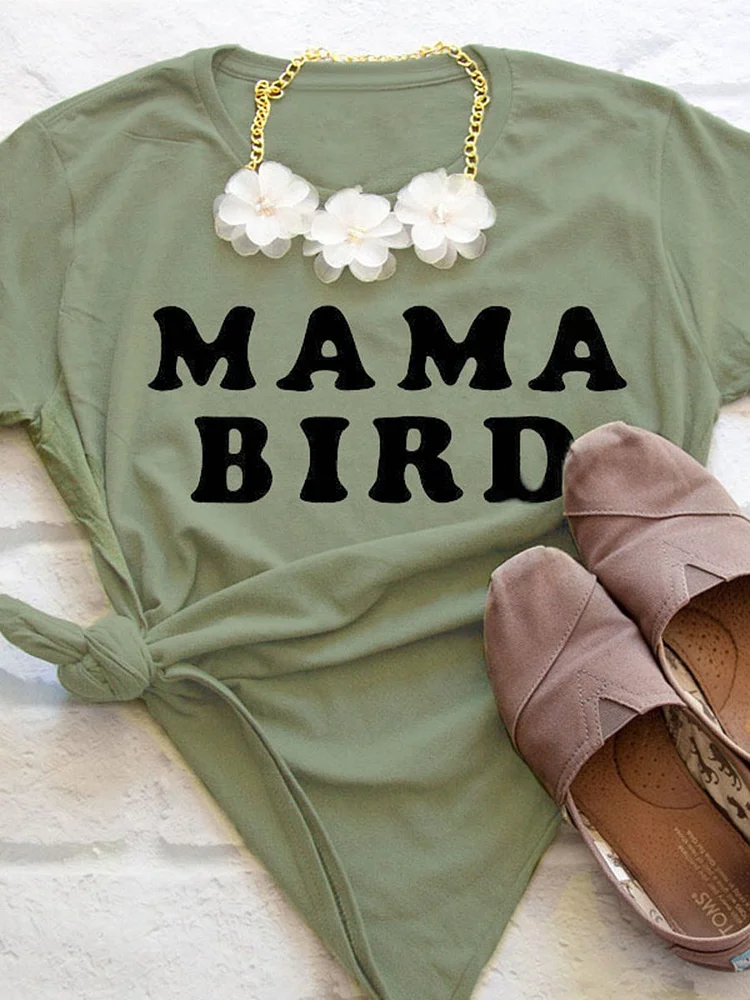 Bestdealfriday Imama Bird Letter Graphic Tee