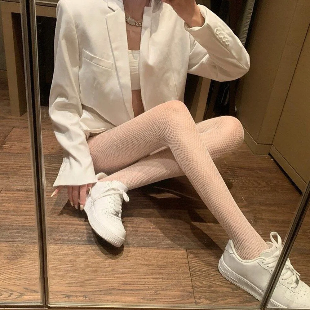 Billionm Selling Sexy Women's Long Fishnet Body Stockings Fish Net Pantyhose Mesh Nylon Tights Lingerie Skin Thigh High Waist Hosiery