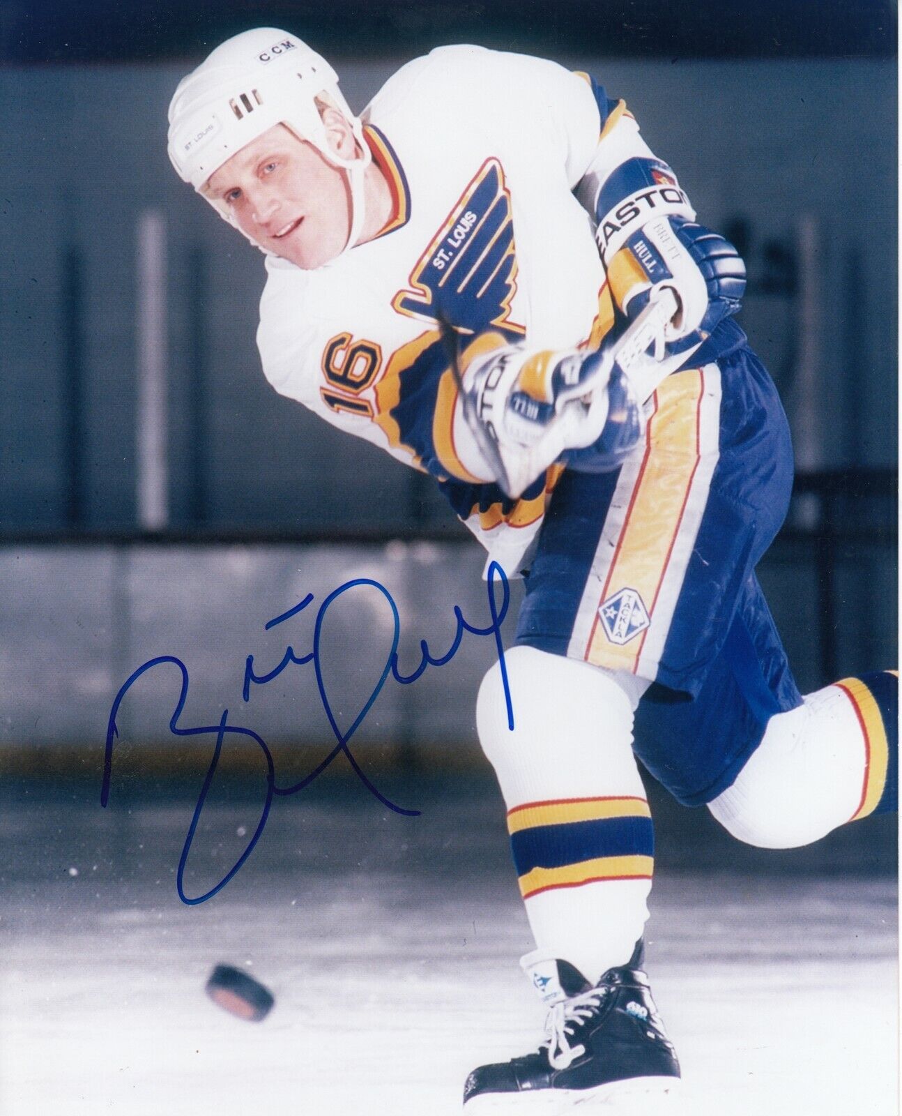 Brent Hull #0 8x10 Signed Photo Poster painting w/ COA St.Louis Blues