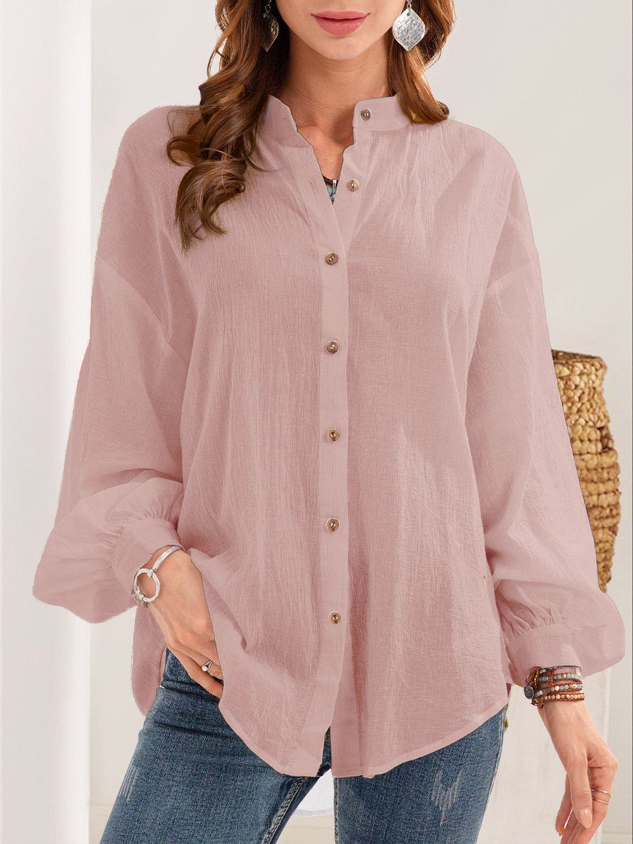 Women's V-neck Long Sleeve Blouse