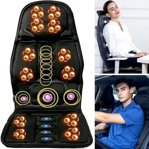 8 Mode Massage Chair Pad With Heated Back Neck Cushion