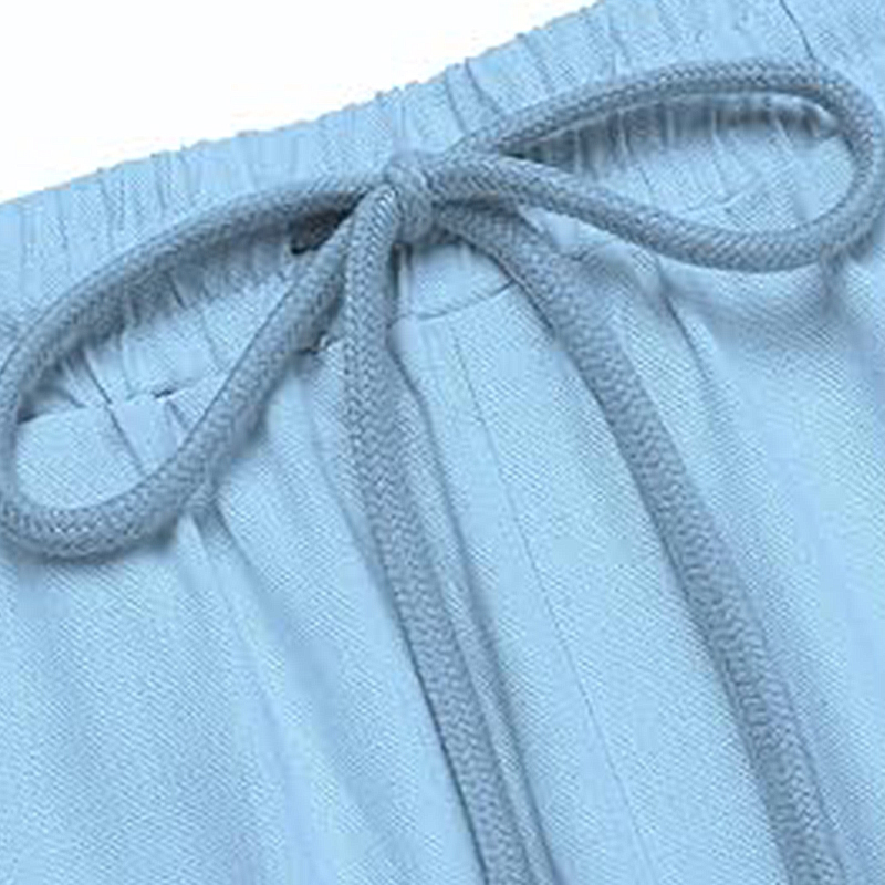 Men's Outdoor Leisure Beach Vacation Editing Edge Strips Linen Sets