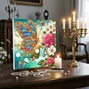 (Pre-Framed)Butterfly Flower-Special Shape Diamond Painting Kit(25x25cm)