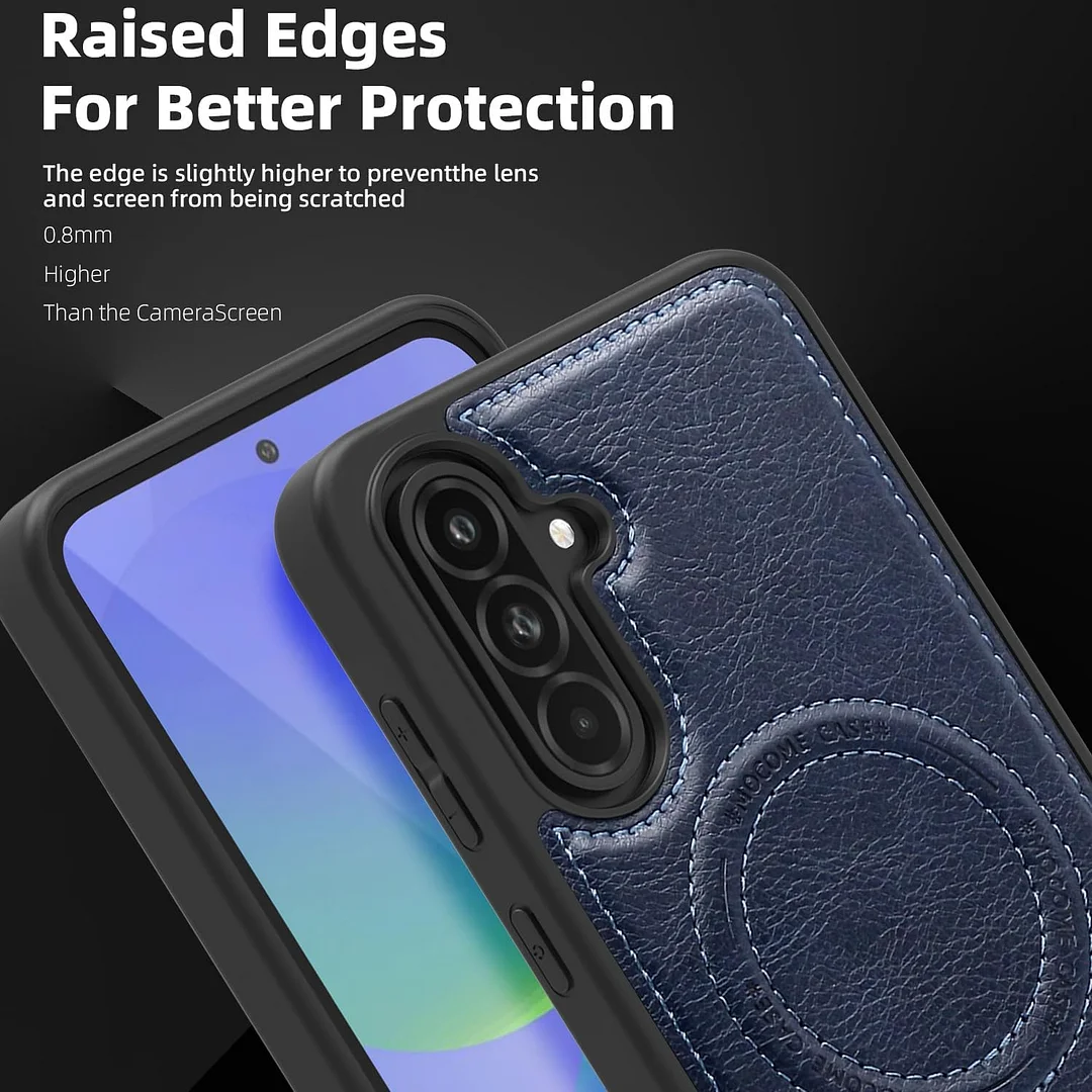 Samsung Galaxy Z Fold 6 Leather Case Magnetic Protective Case Holder Phone Case