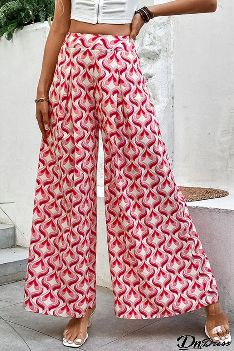 Printed High-Waist Culottes