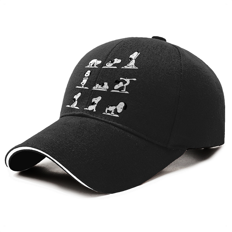 Snoopy Different Yoga Poses, Snoopy Baseball Cap