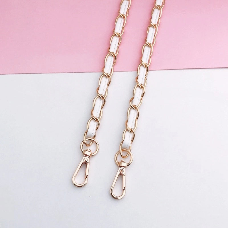 Metal Bags Chain Girls Slung Over One Shoulder Phone Cover Lanyard Lanyard Lobster Buckle 110cm Gold Iron Chain Shoulder Strap