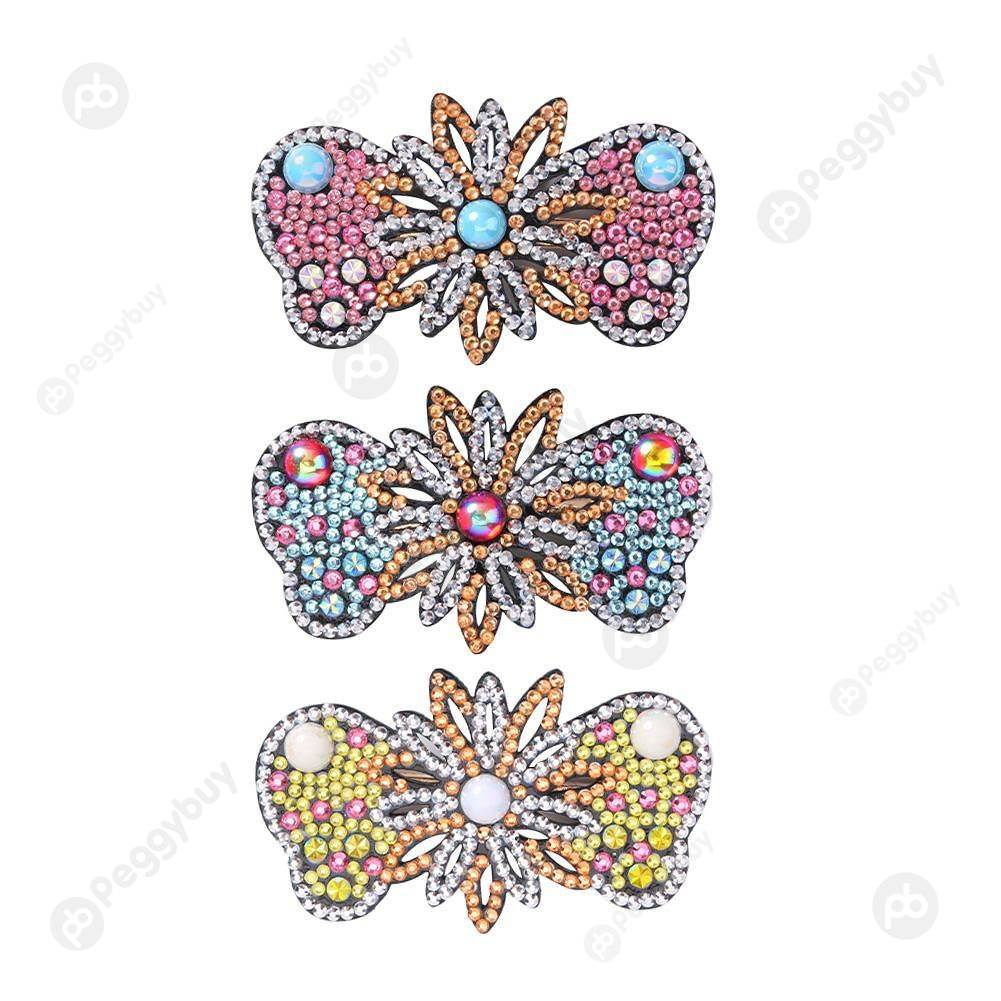 

3pcs Butterfly-DIY Creative Diamond Hairpin, 501 Original