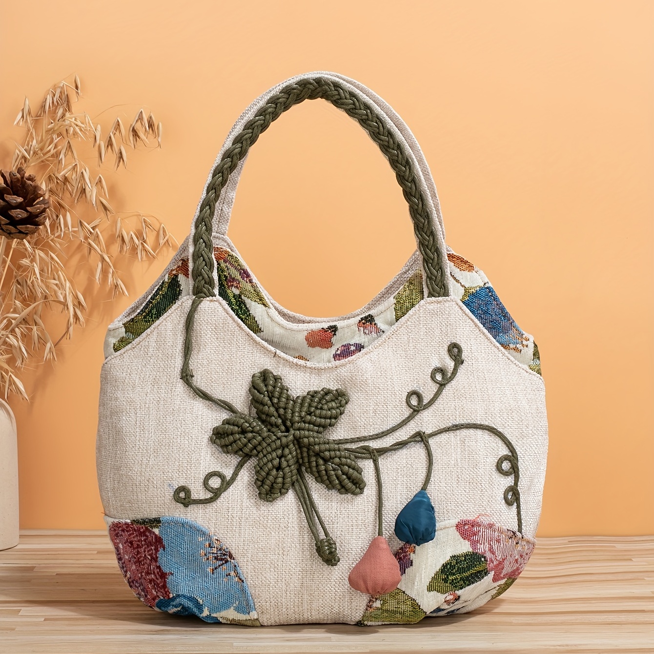 Bohemian Style Handmade Flowers Handbags