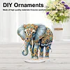 2D Flat Elephant DIY Acrylic Table Top Diamond Painting Ornament Kits for Adults