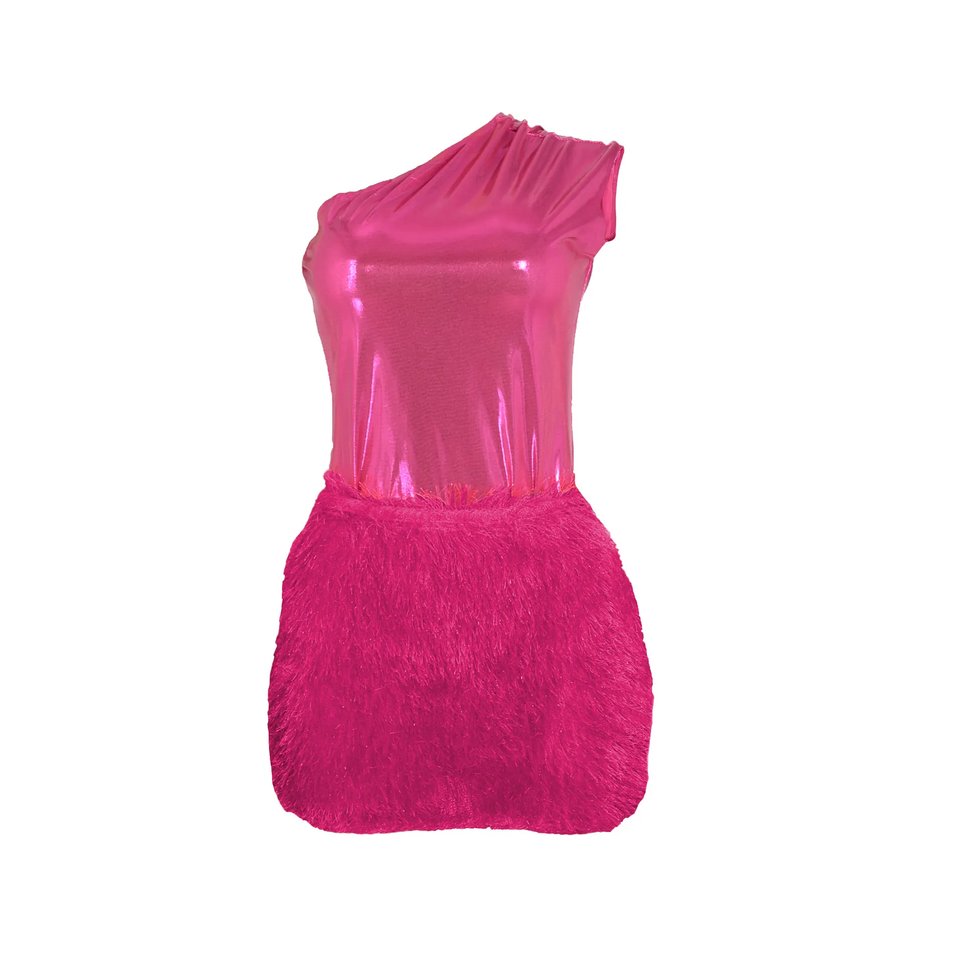 Women Clothing Skirt Set Jumpsuit Glossy Sexy Skirt Two Piece Set