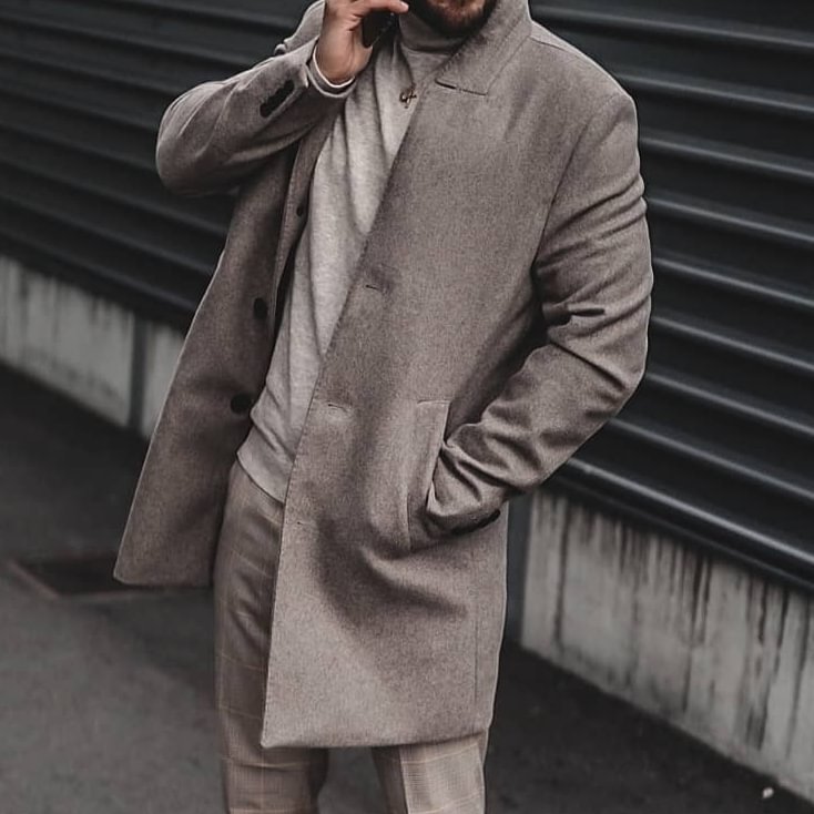 Street Style Lapel Single-breasted Coat