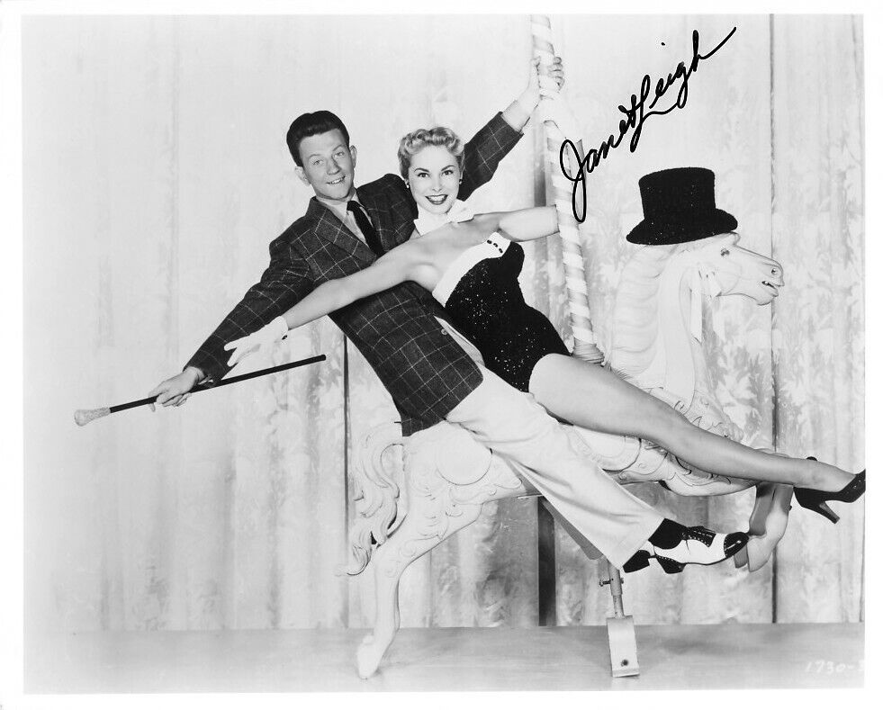 JANET LEIGH signed MUSICAL COMEDY DANCE SCENE 8x10 w/ coa WALKING MY BABY HOME