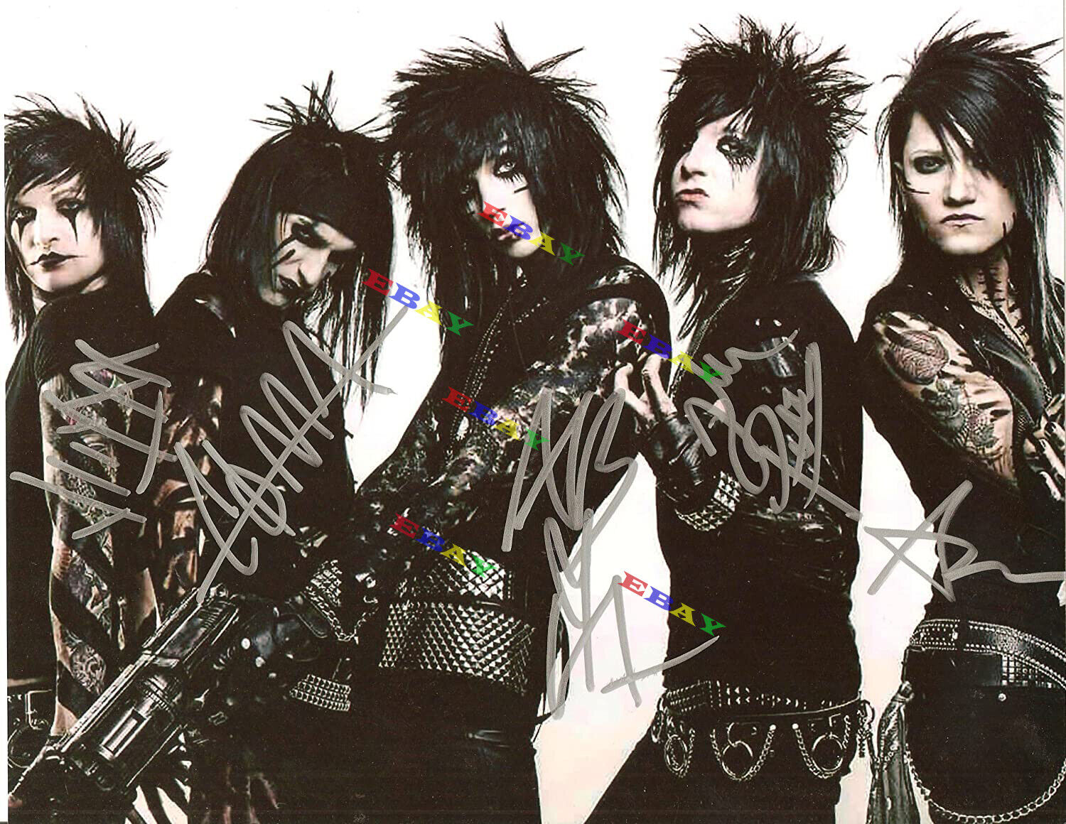 Black Veil Brides Group Autographed signed 8x10 Photo Poster painting Reprint