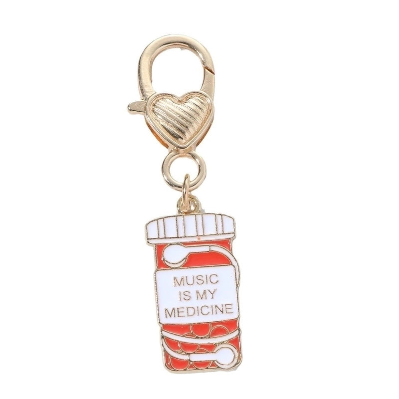 Cartoon Style Cute Letter Earphones Metal Zinc Alloy Bag Pendant Memorial Keychains